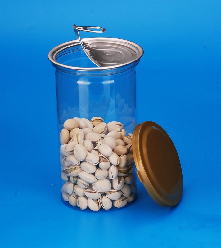 Plastic Pet Storage Jar Eco Friendly Food Grade Material Wth Aluminium Lid